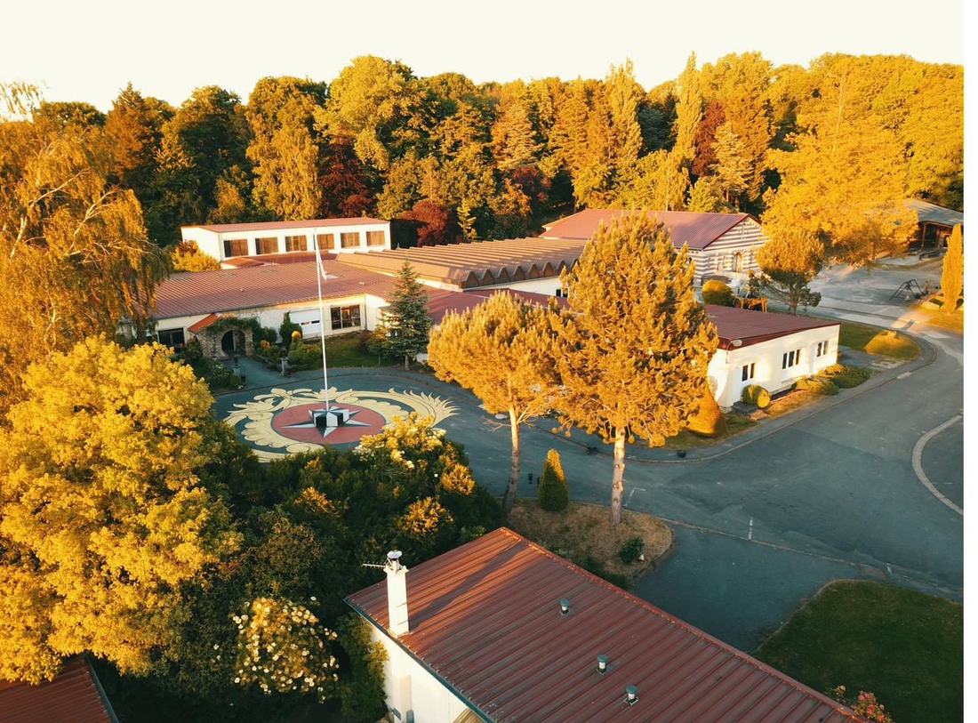 Vue aérienne du domaine en automne